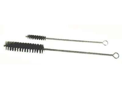 12,7mm; 190,5mm length Single Spiral, Single-Stem Nylon Brush, with Ring Handle and Galvanized Stem