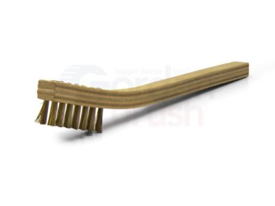 3 x 7 Row 0.15mm Brass Bristle and Plywood Handle Scratch Brush